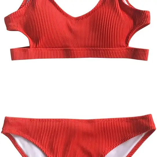 Bikini Ribbed en Rojo Vibrante - Colección Beach Glow's photo #3