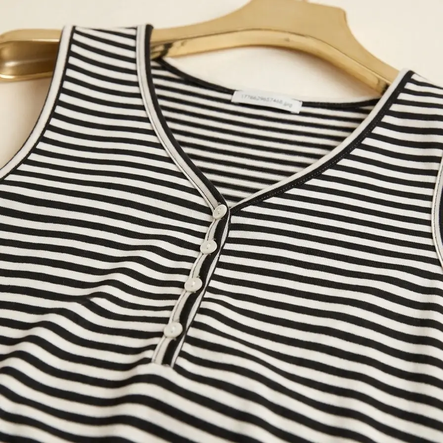 Vestido Largo "Ever-Stripe" – Comodidad y Estilo Atemporal Talla M's photo #1