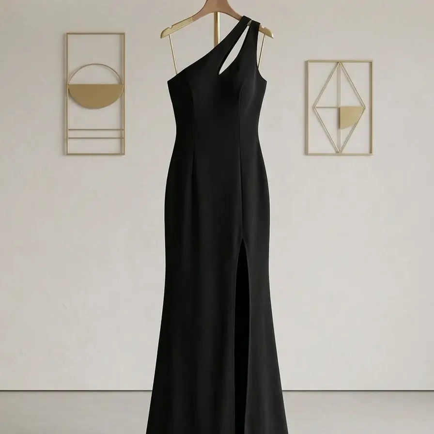 Vestido de Noche Asimétrico WOOSEA con Abertura - Talla S's photo #1