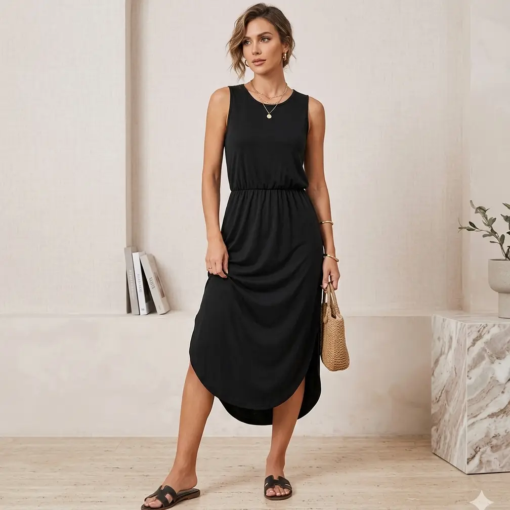 Vestido Midi Playero "Live Life" - Talla L's photo #1