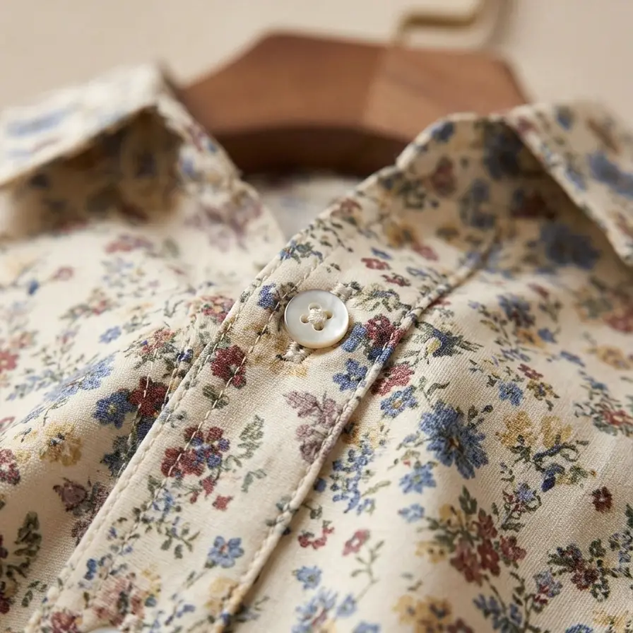 Blusa "Botanica Atelier" – Elegancia Floral de Verano Talla M's photo #1