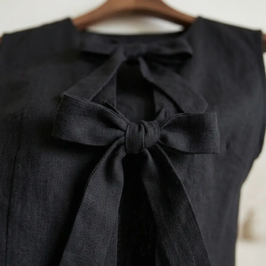 Chaleco "Bella Bow" – Elegancia Minimalista con Detalles de Autor Talla S's photo #1