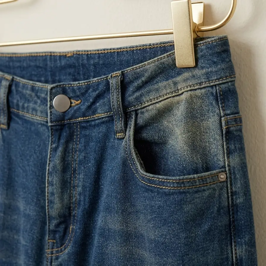 Jeans Rectos Premium - Azul Medio Vintage Talla XL's photo #1