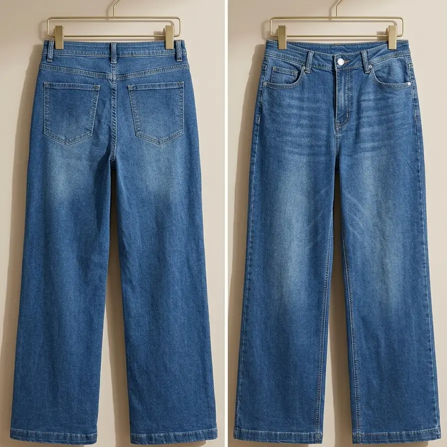 Jeans Wide Leg Premium - Azul Índigo Profundo Talla XL's photo #1