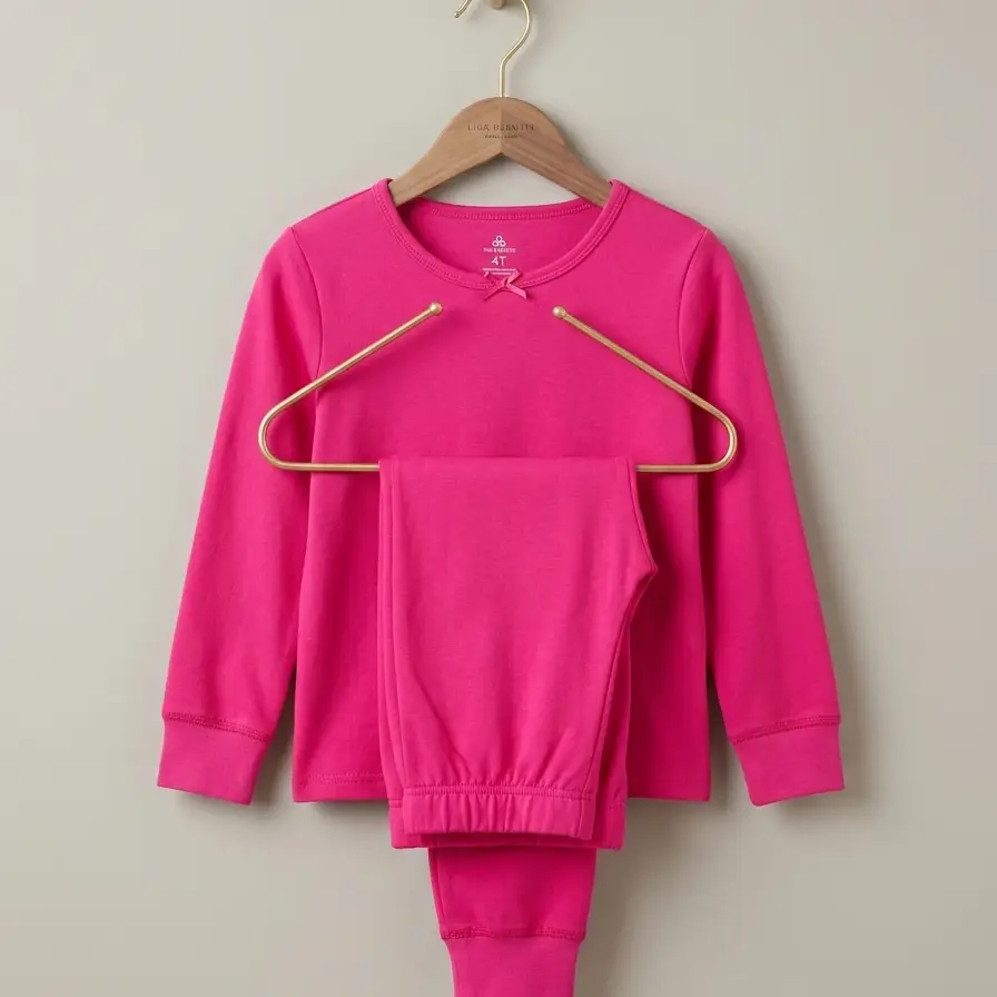 Pijama de Dos Piezas - Fucsia Vibrante RESINTA Talla 4Y's photo #1