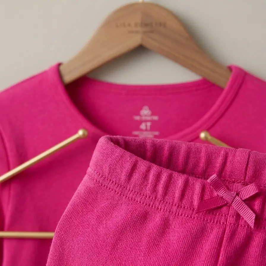 Pijama de Dos Piezas - Fucsia Vibrante RESINTA Talla 4Y's photo #1