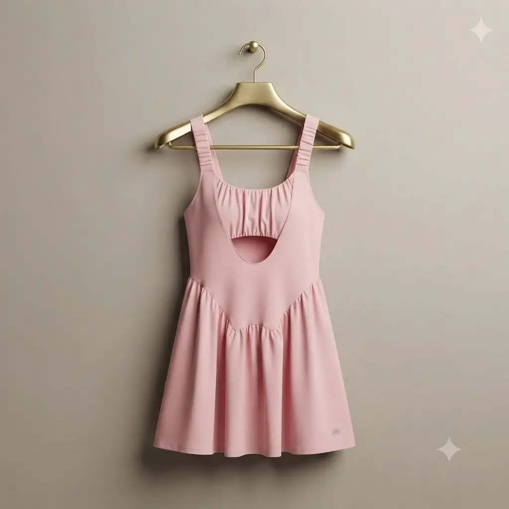 Vestido Deportivo "Court Ready" - Estilo y Rendimiento en Rosa Pastel Talla M's photo #1
