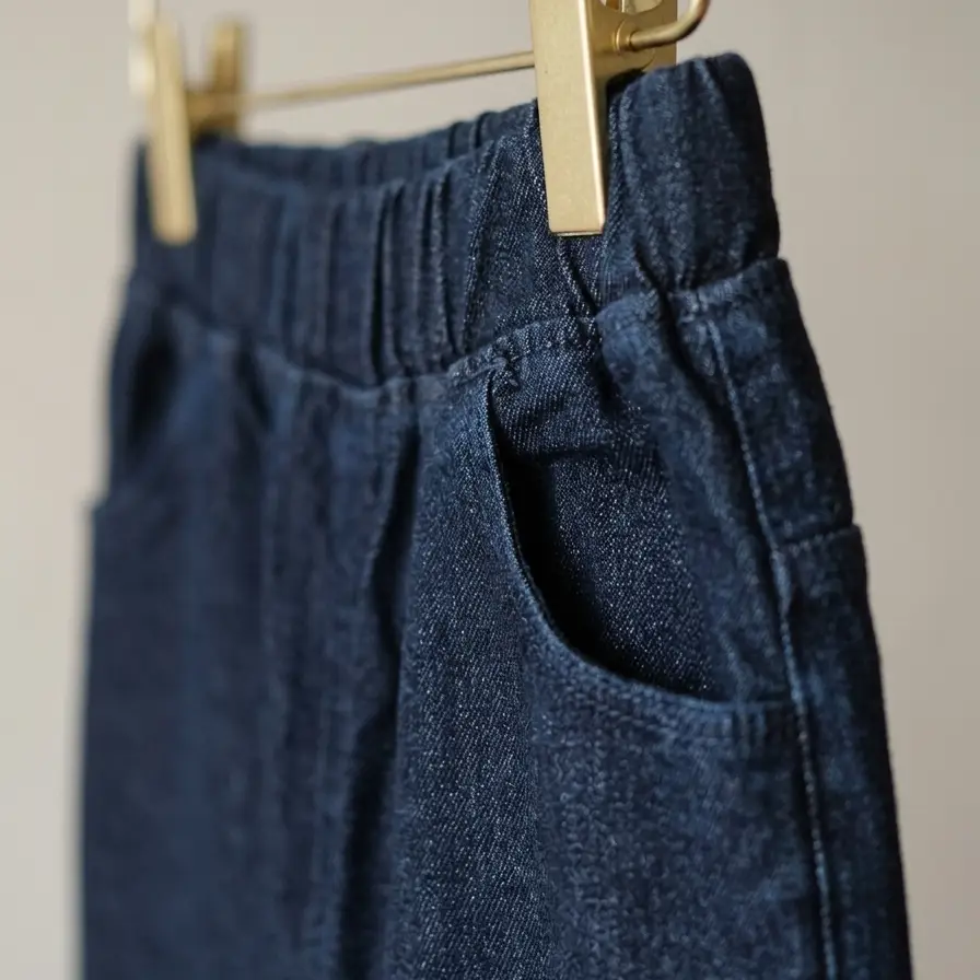 Pantalón Tipo Denim "Azul Índigo Profundo" con Cintura Elástica's photo #1