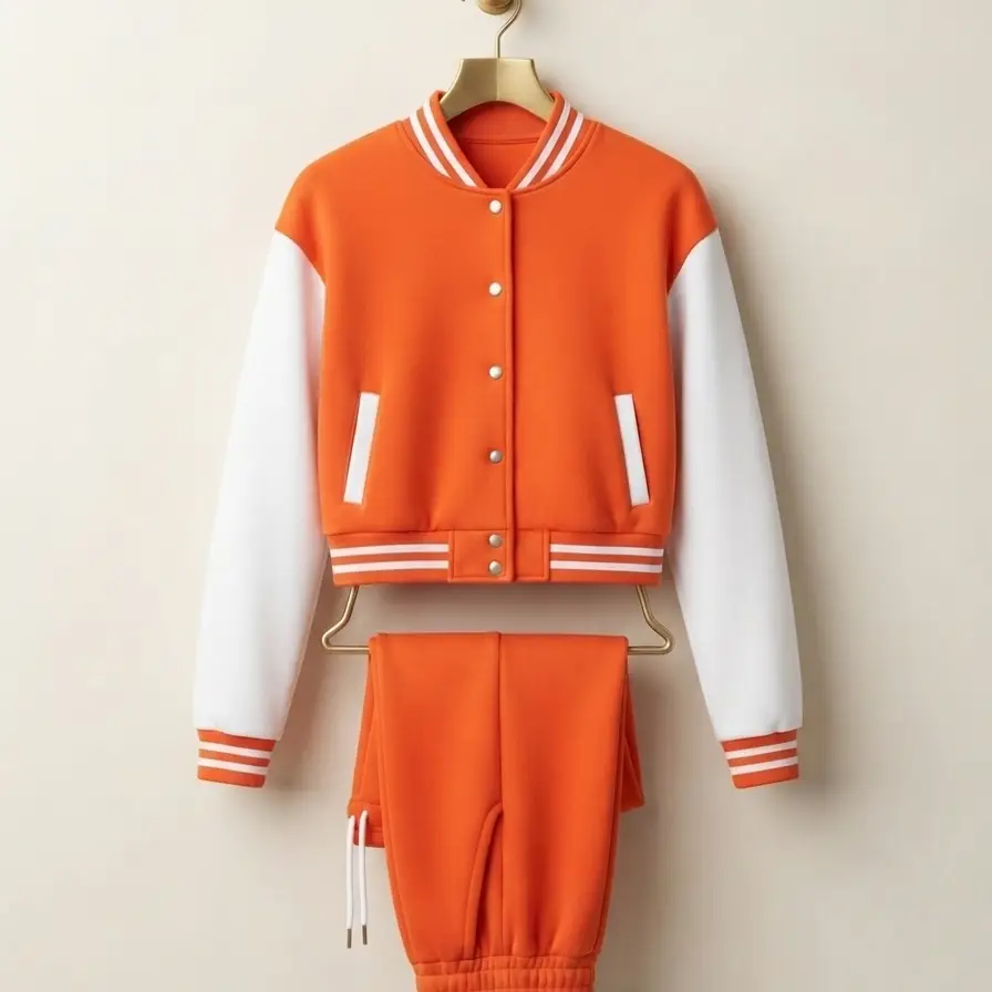 Conjunto Varsity Chic "Orange Vibes" – Estilo Universitario Talla S's photo #1