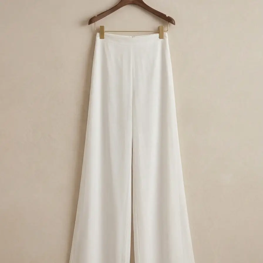Pantalón Palazzo de Tiro Alto – Elegancia Fluida Talla M/L's photo #1