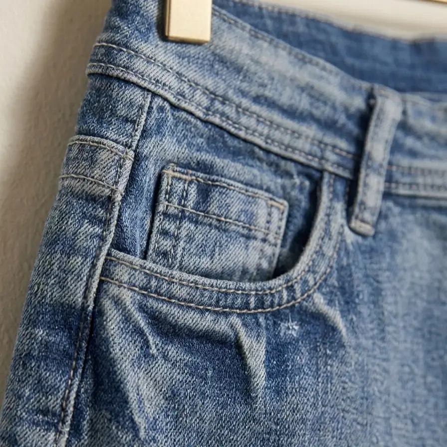 Shorts de Mezclilla Estilo Boho-Chic con Bordado Talla M's photo #1