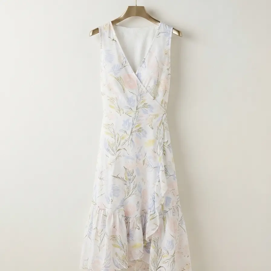 Vestido Midi Floral Frescura de Verano Talla M's photo #1