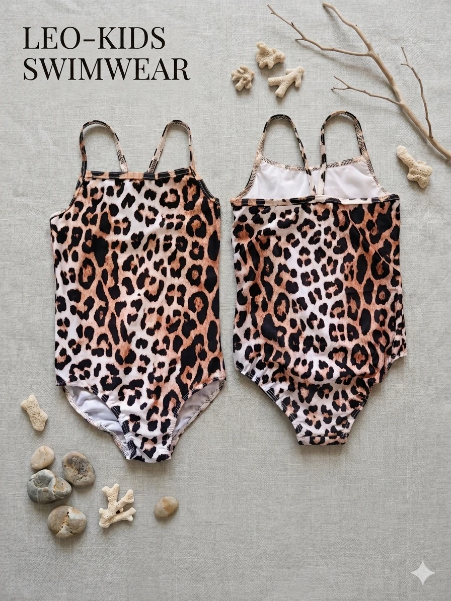 Traje de Baño Infantil Estampado de Leopardo "Leo-Kids" 5-6años's foto | Luni Shop |  BizneCubano