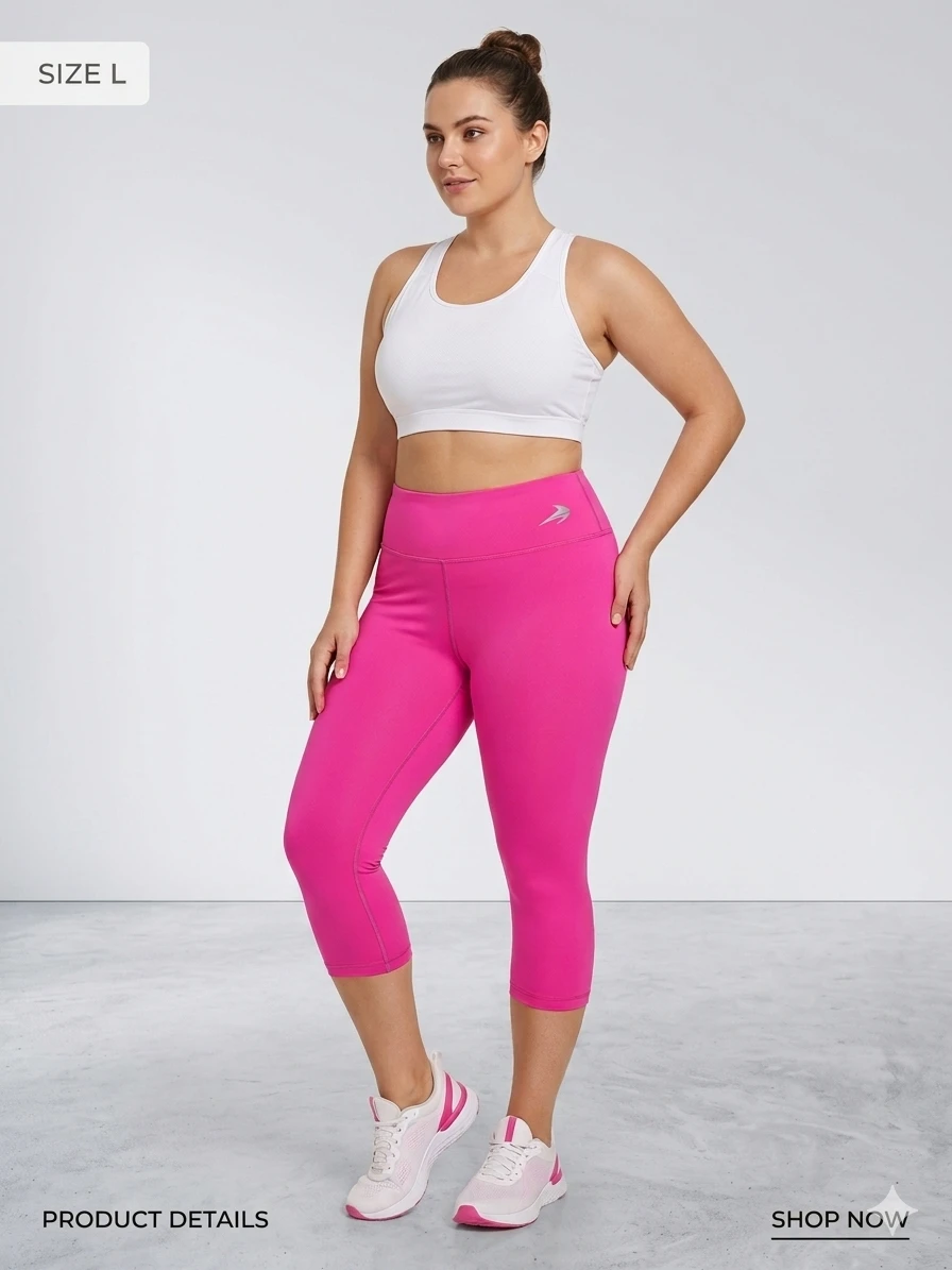 Leggings Deportivos Capris – Fucsia Vibrante (Talla L)'s foto | Luni Shop |  BizneCubano