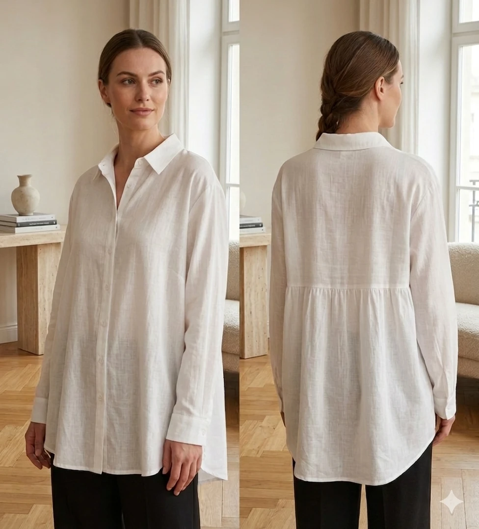 Blusa Camisera Oversize con Vuelo Posterior Talla 2XL's foto | Luni Shop |  BizneCubano