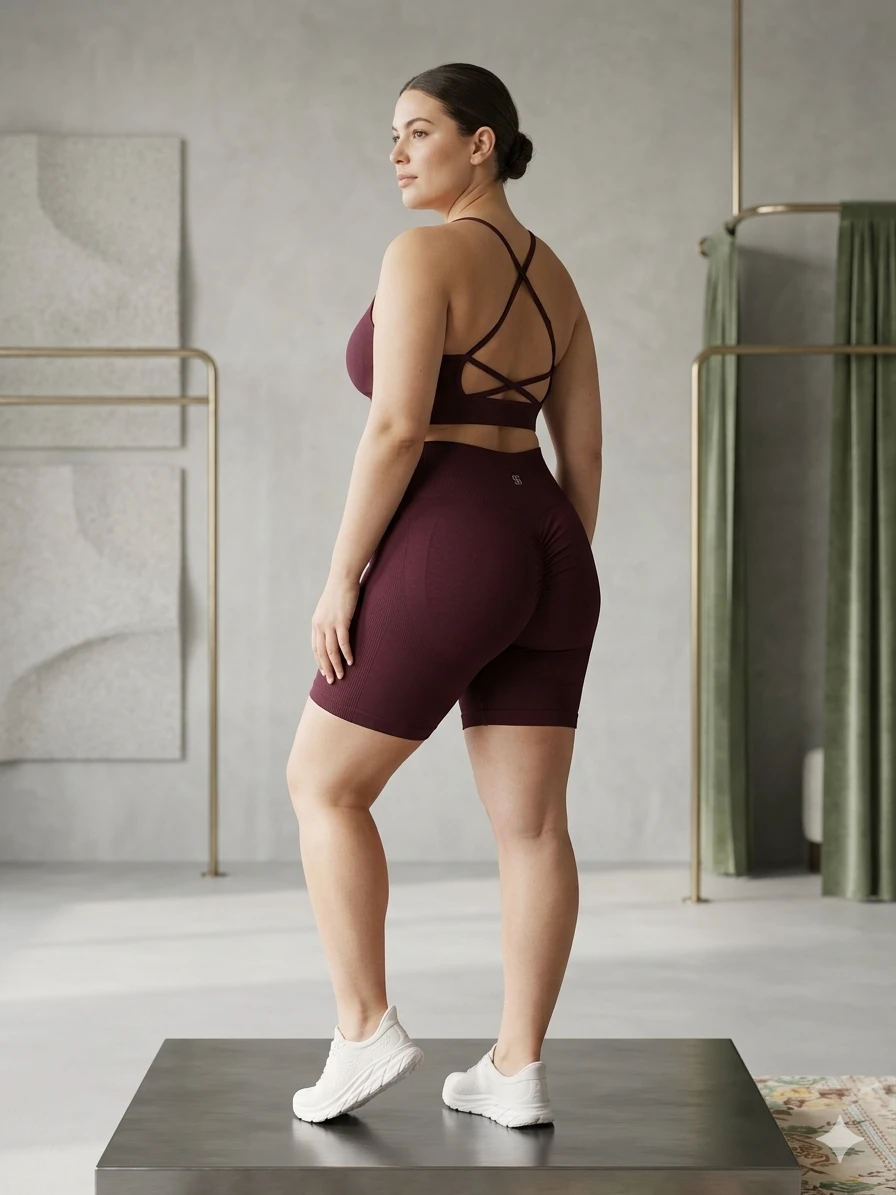 Conjunto Deportivo Pro-Fit Borgoña XL | Tecnología Sin Costuras y Realce de Silueta's foto | Luni Shop |  BizneCubano