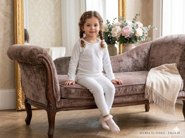Pijama de Dos Piezas - Blanco Puro RESINTA Talla 4Y's foto | Luni Shop |  BizneCubano